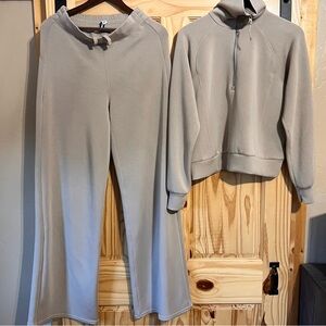 SPANX Air Essentials Set Wide Leg Pant and Half Zip top S/M *WORN ONCE*